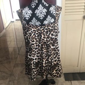 Torrid 95% polyester leopard top